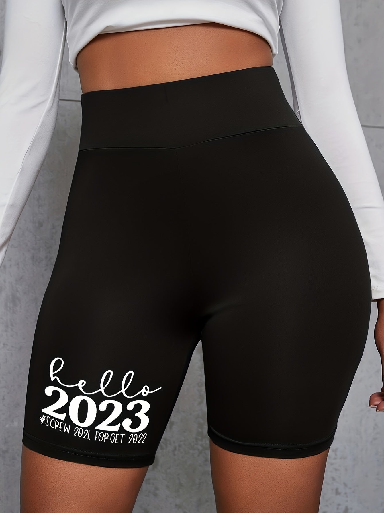  Year Print High Rise Biker Shorts