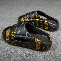 Men's Non Slip Slides Lightweight Open Toe Quick Dry Slippers