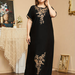 Floral Embroidered Maxi Dress Plus Size