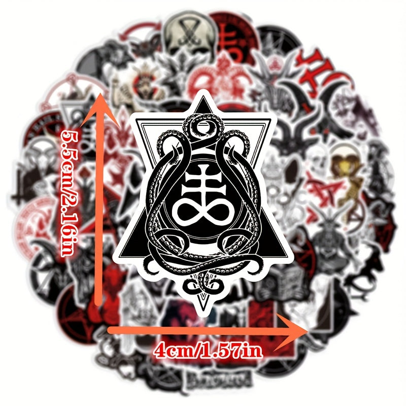 50pcs Devil Satan Graffiti Stickers For Mobile Phone Tablet Skateboard