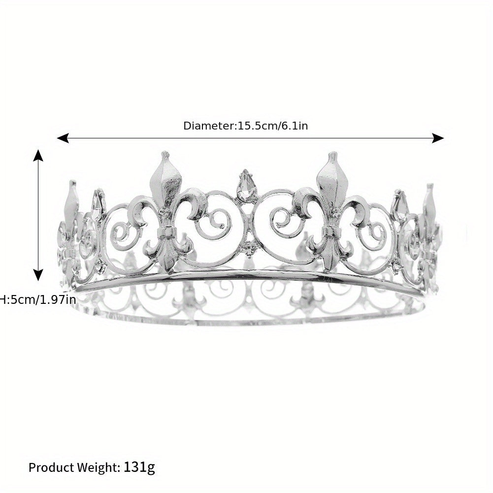 Crystal Crown Head Jewelry Queen Tiara Alloy Hair Band Prom Accessories