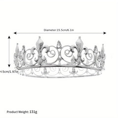 Crystal Crown Head Jewelry Queen Tiara Alloy Hair Band Prom Accessories