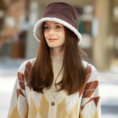 Brown Fleece Lined Winter Fishing Hat