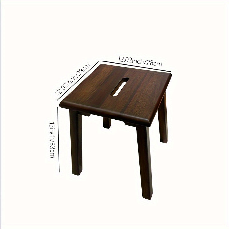 Walnut Wood Stool Tea Table Living Room Dining Learning Chair Porch Handle