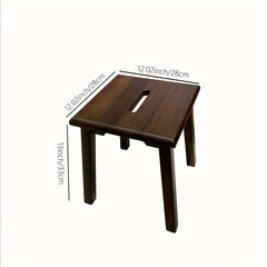 Walnut Wood Stool Tea Table Living Room Dining Learning Chair Porch Handle