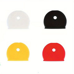 8pcs Silicone Keycap Label Plastic Keyring in 8 Colors