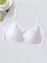 3pcs Girls Adjustable Strap Bras Soft Bralette Underwear