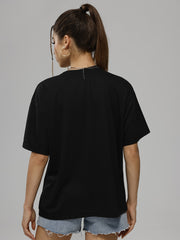 Solid Letter And Number Print T Shirt Crew Neck Short Sleeve Casual Top