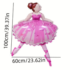 Aluminum Film Ballet Dancing Lady Balloon Decoration