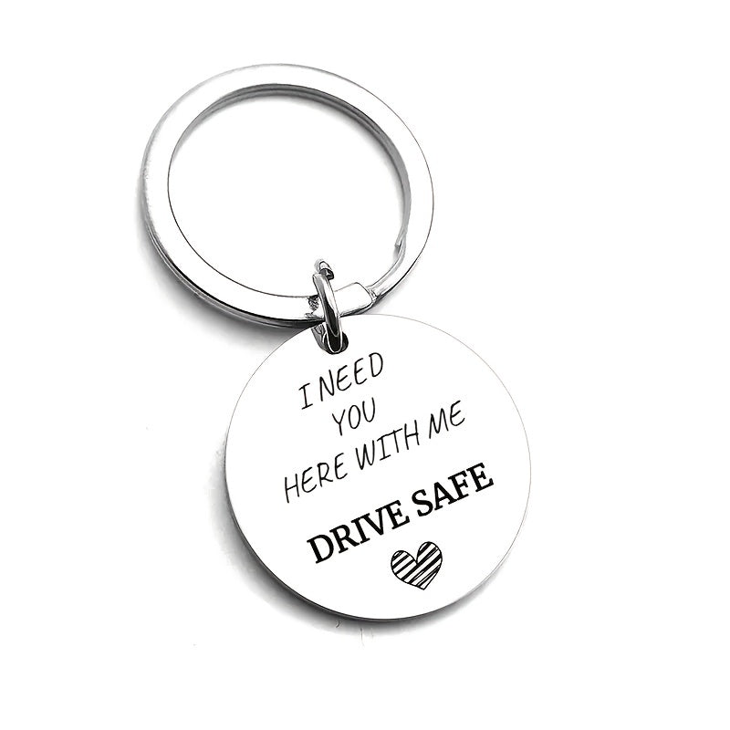 1pc 18inch DRIVE SAFE Keychain Gift From Mom Dad To Son Daughter Friends