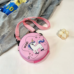 Kids Cartoon Crossbody Bag Mermaid Unicorn Dinosaur Bear Pattern Wallet