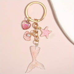 Mermaid Keychain Enamel Fish Tail Keychain Pendant