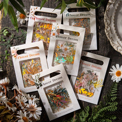 40pcs Vintage Plants & Flowers Stickers for DIY Art Supplies