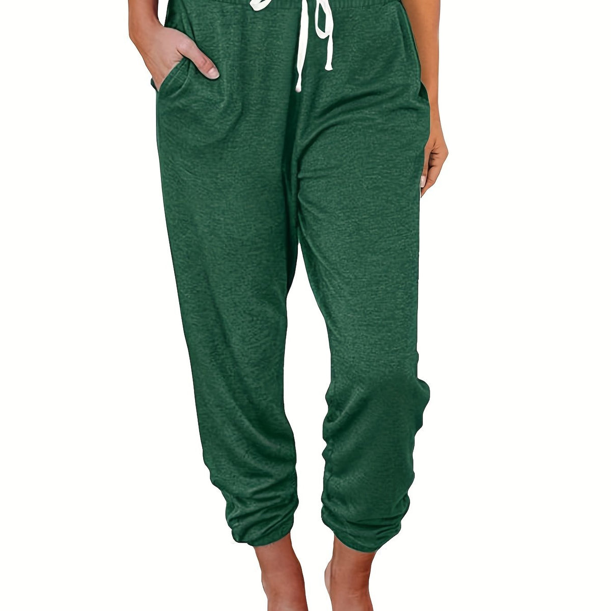 Casual Drawstring Waist Jogger Pants for Women
