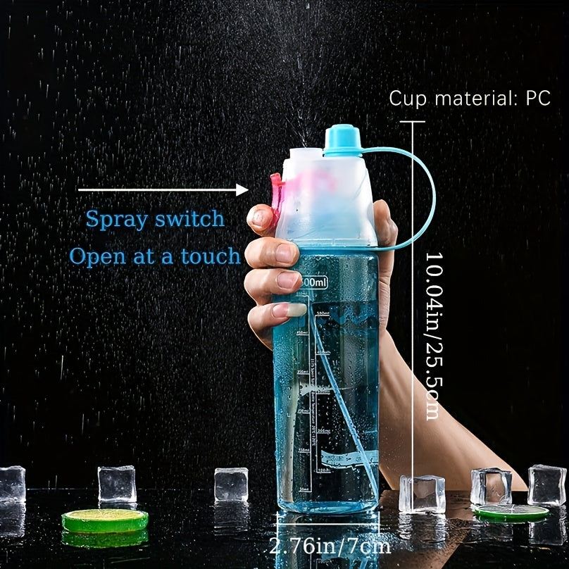 600ml Portable Spray Water Cup for Outdoor Sports