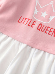 Baby Girls Long Sleeve Splicing Skirt Swing Dress