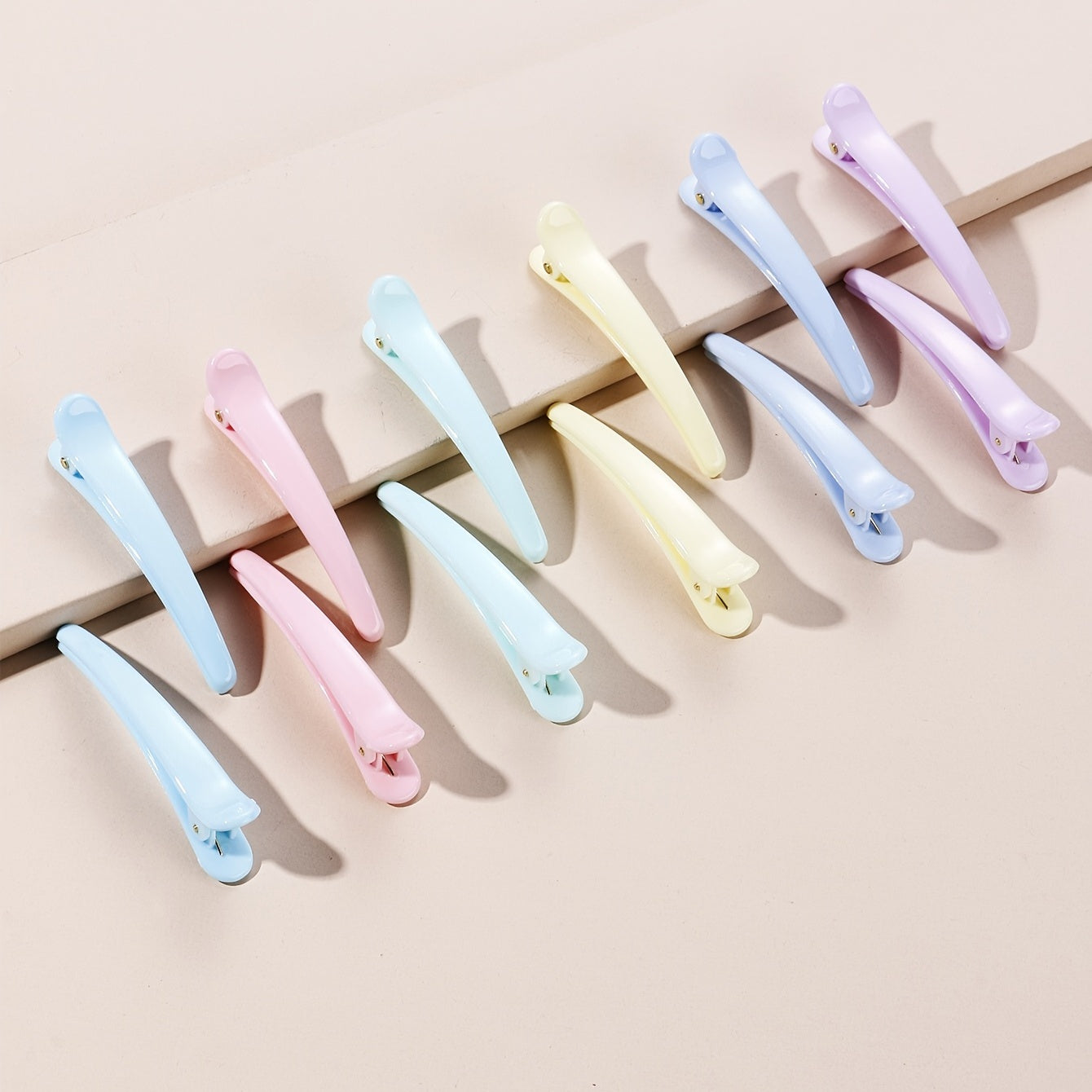 12pcs Plastic Hair Clips Candy Strong Hold Grip Hair Jaw Clip For Thick Hair