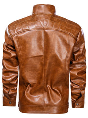Men's Biker PU Jacket - Stylish and durable outerwear for bikers