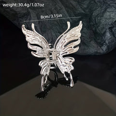 Liquid Metal Butterfly Hairpin Clip Head Claws Hair Style Accessories