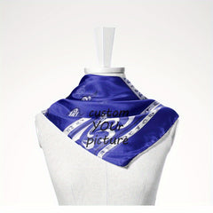 Personalized Men's Square Scarf with Your Photo Emblem