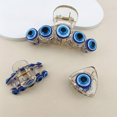 3pcs Devil's Eye Hair Claw Non-slip Ponytail Clip Hair Accessories