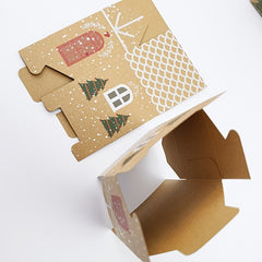 5pcs Christmas House Candy Packaging Box for Candy Biscuit Chocolate