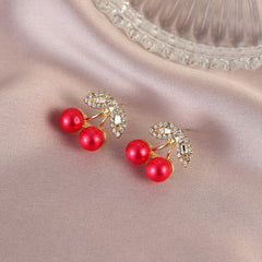 Cherry Earrings High end Light Stud Earrings