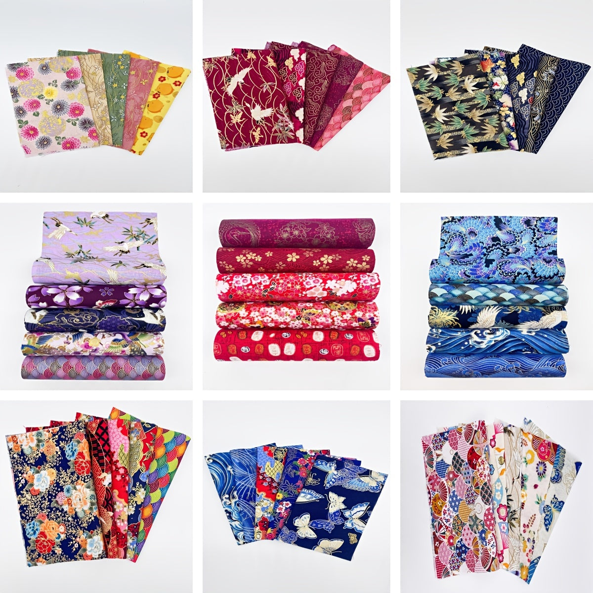 5pcs Multicolor Small Cloth Set Japanese Style Patchwork Household Supplies