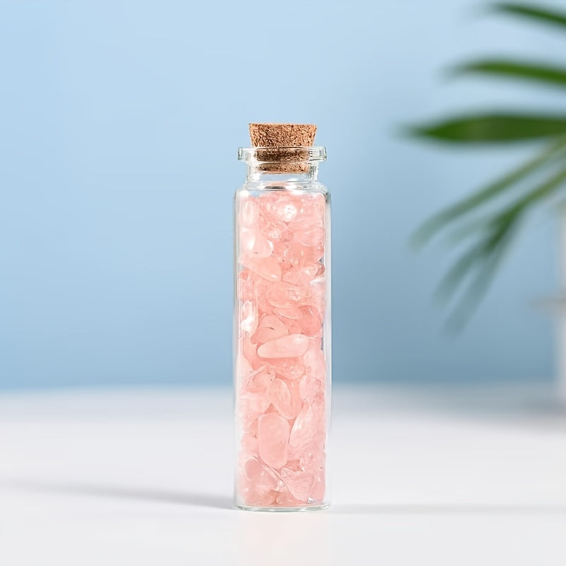 Natural Gemstone Ornament Crushed Stone Bottle