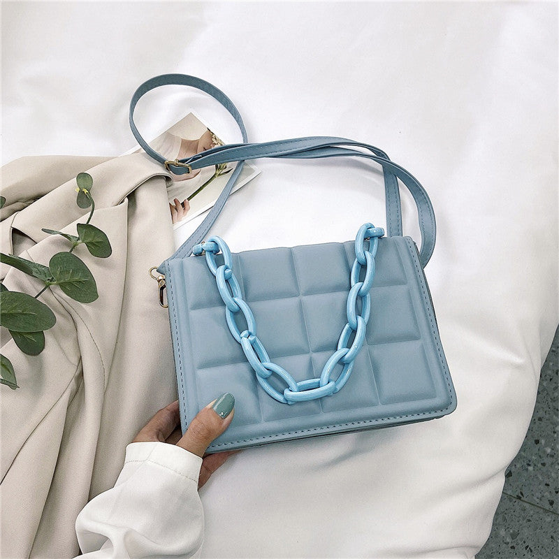 Embossed Flip Shoulder Bag All Match Handbag Faux Leather Bag