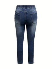  Leopard Patched Denim Pants