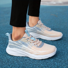 Women's Mesh Sneakers Lace Up Non slip Running Shoes Comfort Soft Sole