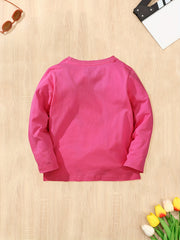 Cotton Rainbow Unicorn Long Sleeve T-shirt for Girls