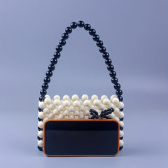 Beaded Acrylic Handbag Satchel Purse