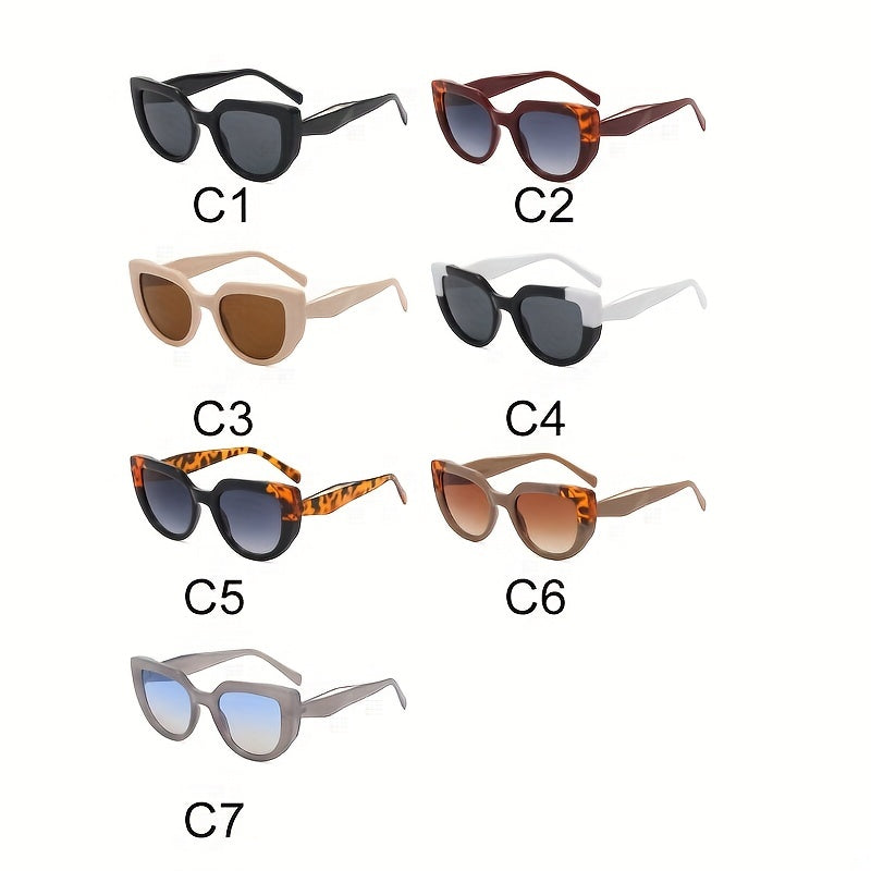 Men's Large Frame Cat Eye Sunglasses UV Resistant with Box