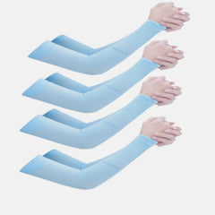 4 Pairs Set Unisex Summer Ice Sleeves Sun Protection Arm Guards Four Colors