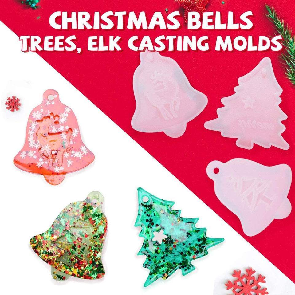 Christmas Snowflake Pendant Silicone Resin Mold Set