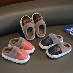 Boys Plus Fleece House Shoes Non Slip Soft Warm Walking Shoes