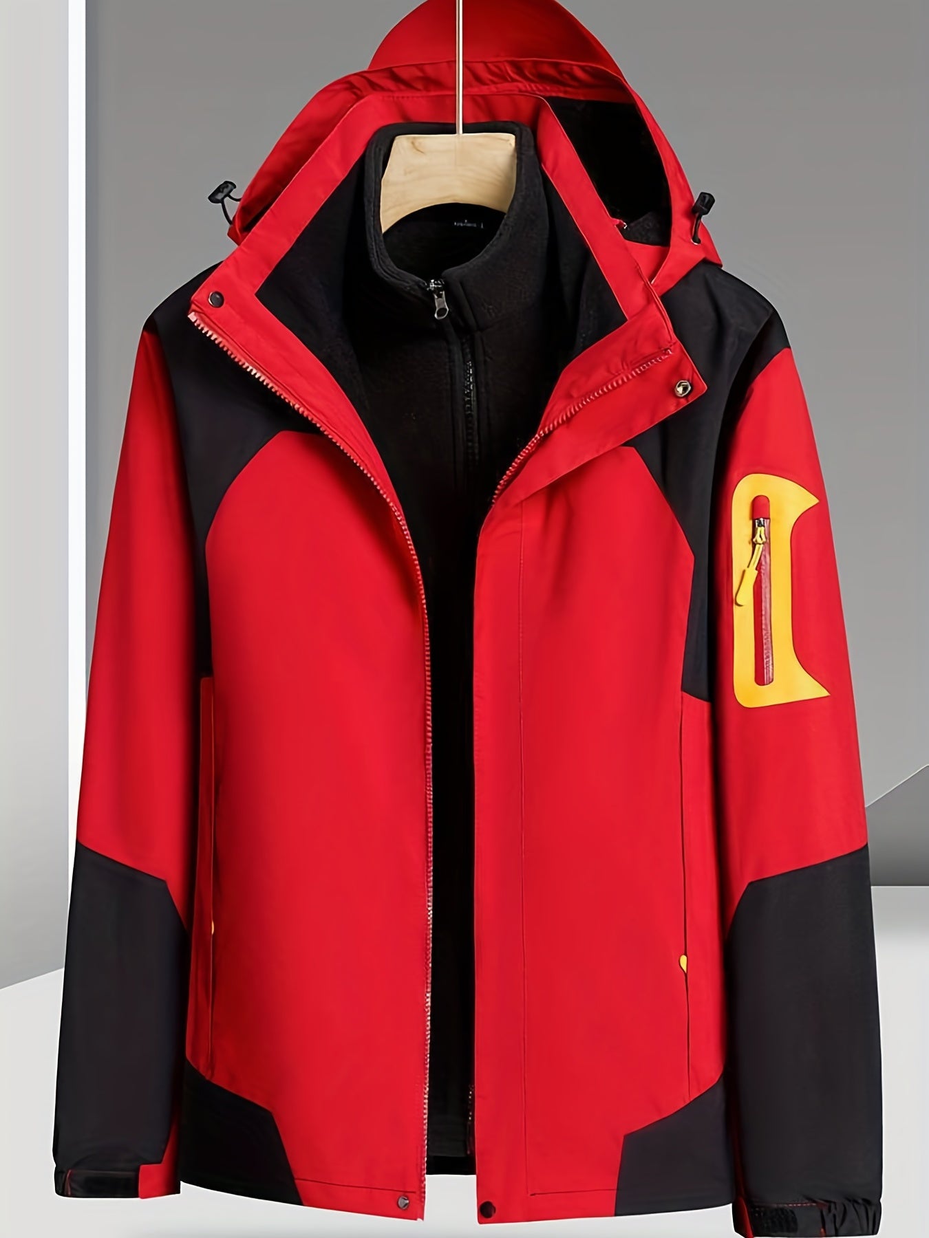 Men's Waterproof Windbreaker Jacket Sherpa Lined Coat