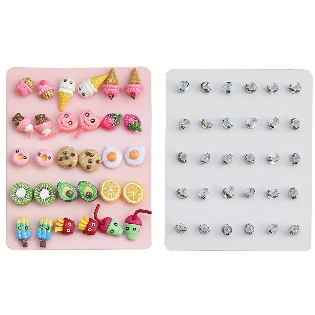 15 Pairs Hypoallergenic Animal Unicorn Donut Stud Earrings for Girls
