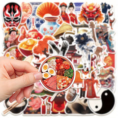 50pcs Chinese Element Graffiti Stickers DIY Sticker Pack