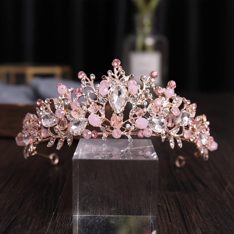 Crystal Crown Tiara Rhinestone Hair Accessories Set