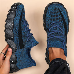 Men's Breathable Anti-skid Lace Up Running Sneakers Sock Shoes