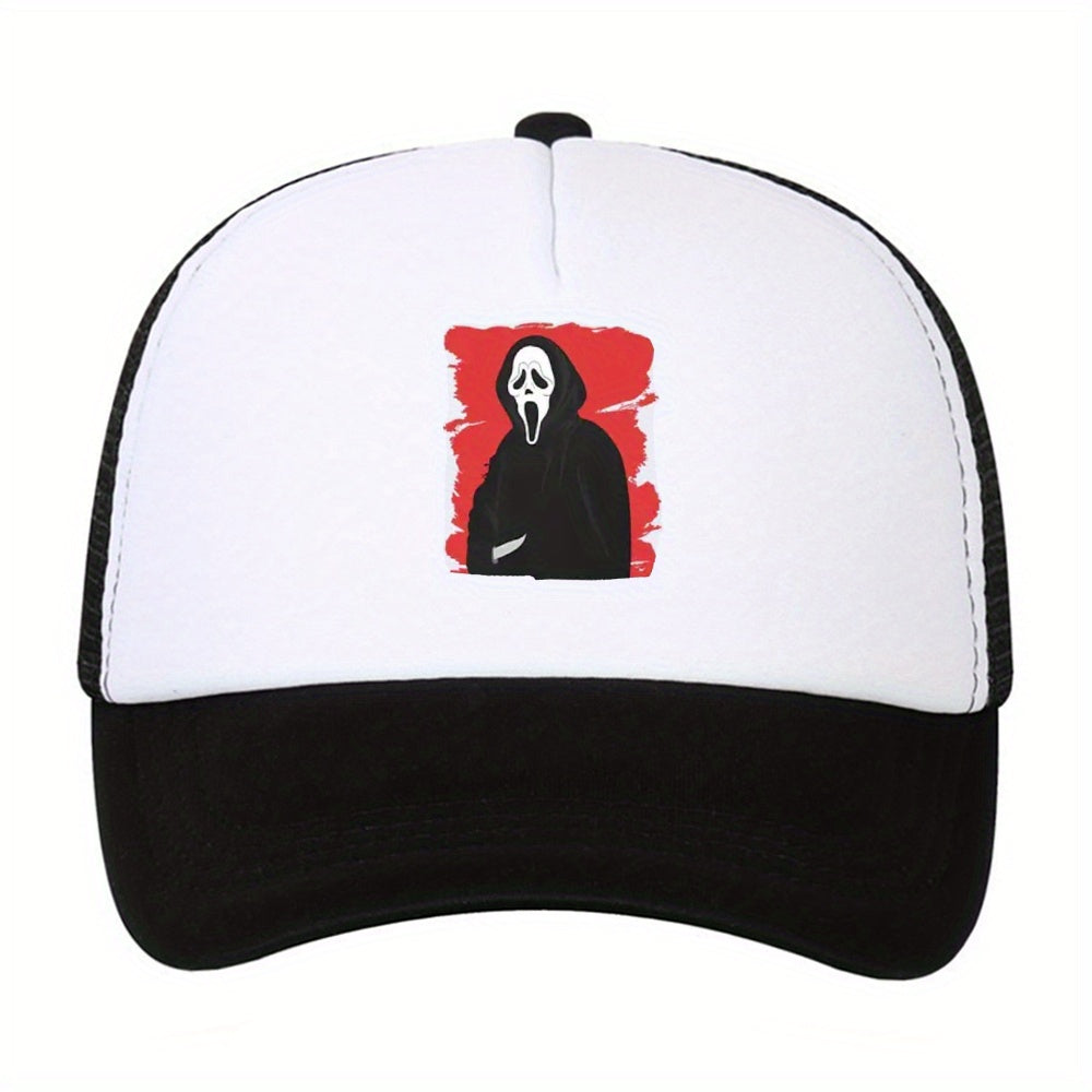 Unisex Sunshade Breathable Baseball Cap Ghost Pattern Outdoor Sport