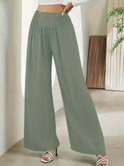 Women's Plus Solid Wide Leg Trousers