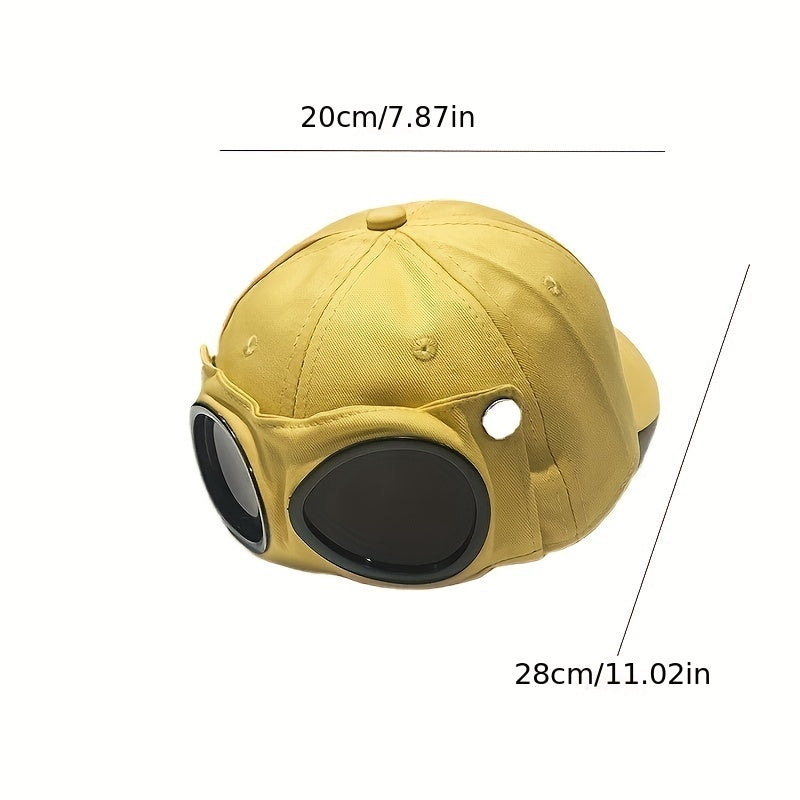 Aviator Goggles Cotton Baseball Cap Hip Hop Dad Hat
