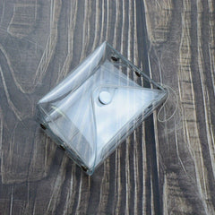 Small Transparent Plastic Snap Coin Purse Multifunctional Wallet