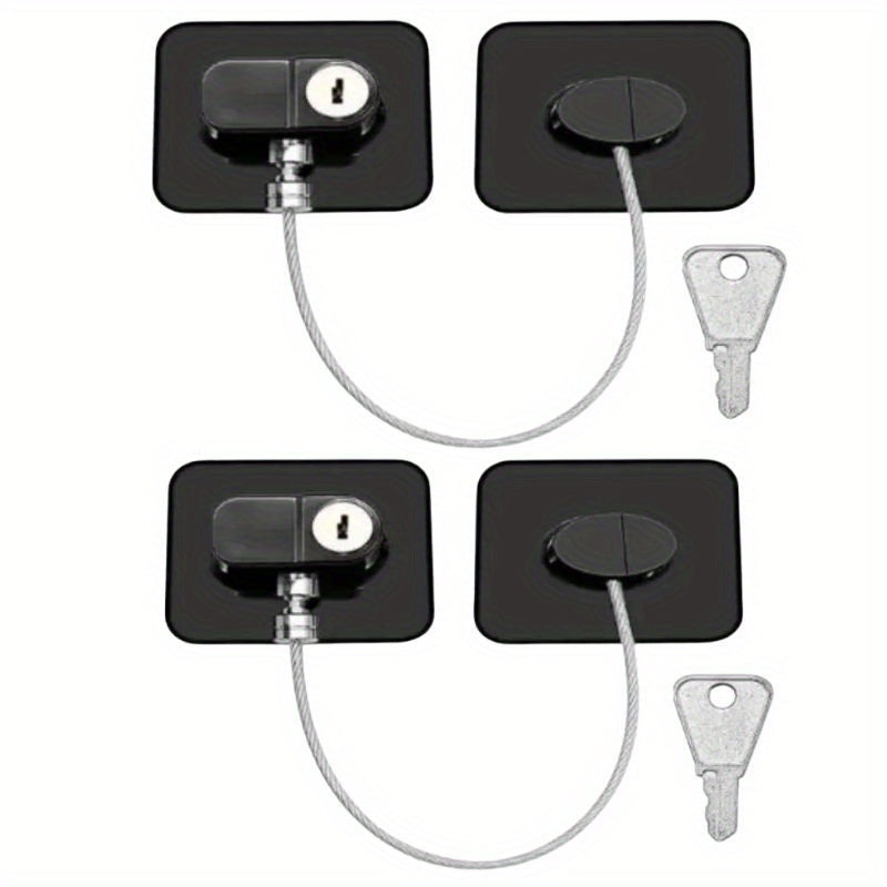 2pcs Refrigerator Locks Child Safety Locks For Fridge Cabinets Drawers