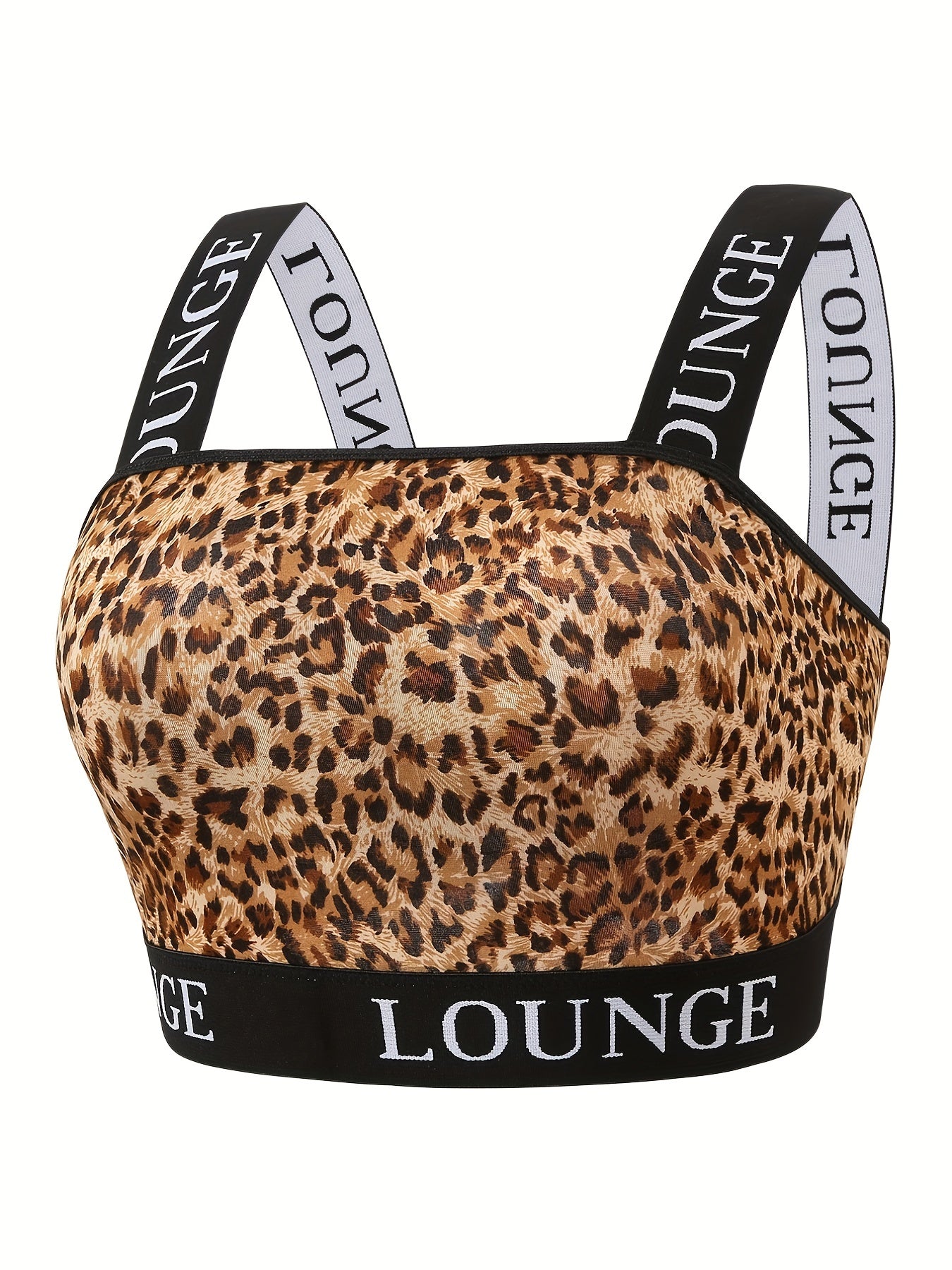  Sexy Bra Women's Plus Leopard Longline Bralette
