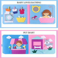 Washable 3D Baby Story Cloth Book - Perfect Travel Toy